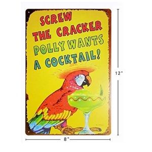 Wall Art - 🆕NWOT Funny Colorful Parrot Tin Wall Art Sign Wall Art - 🆕NWOT Funny Colorful Parrot Tin Wall Art Sign